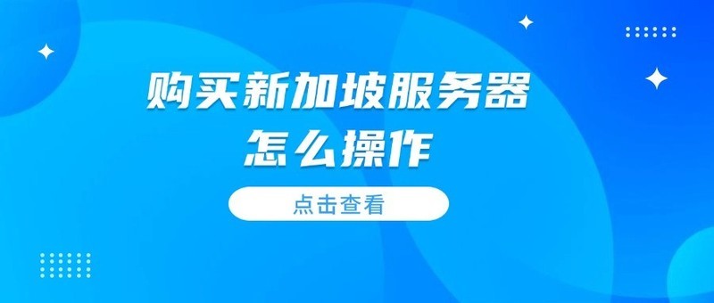 购买新加坡服务器怎么操作