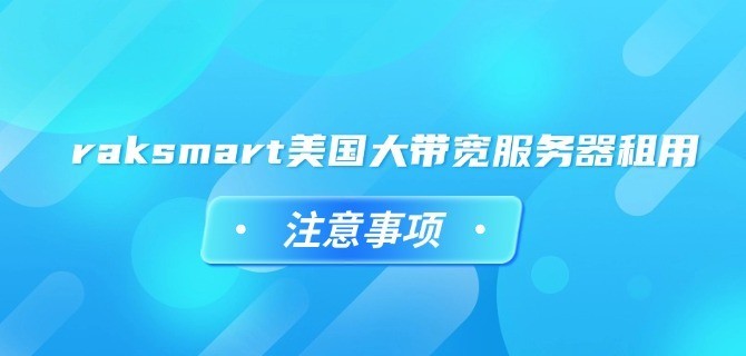 raksmart美国大带宽服务器租用注意事项