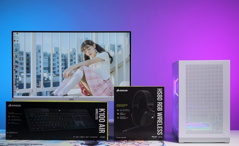 有钱就能任性！美商海盗船K100 AIR 无线机械键盘+ HS80 无线耳机