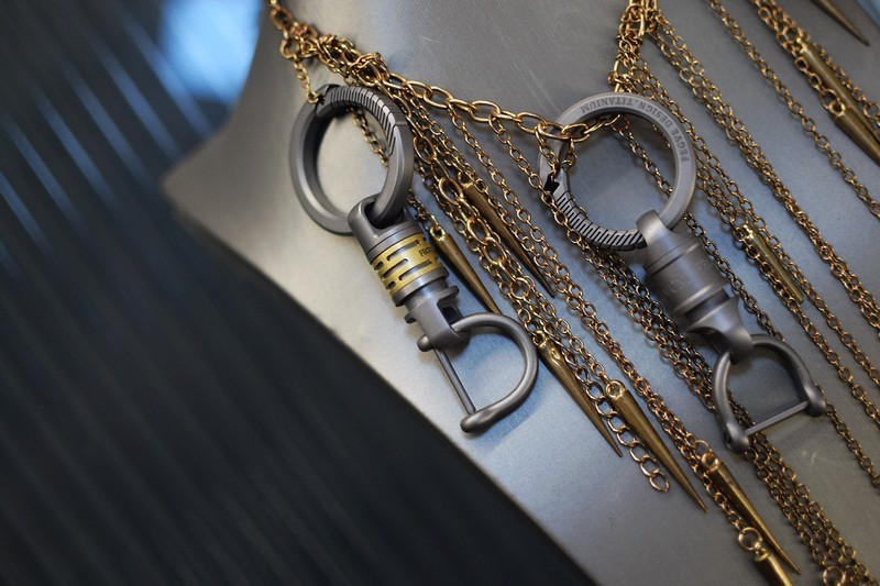 铜圈钛.全钛设计 FEGVE费戈钛合金防脱快拆钥匙扣