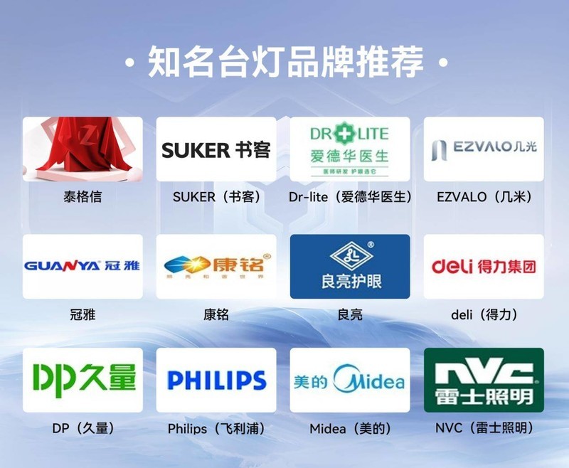 护眼台灯什么牌子好一点？五款专业护眼灯品牌排行分享