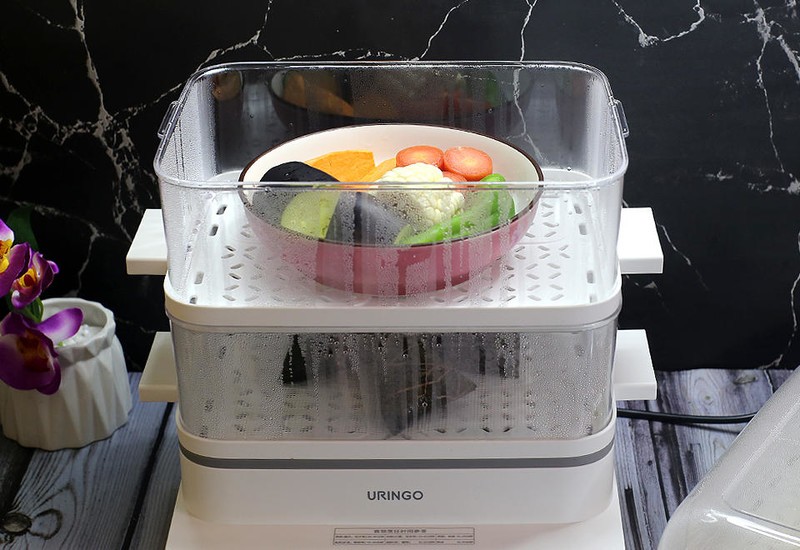 健康美食轻松蒸出来，七彩叮当透明电蒸锅