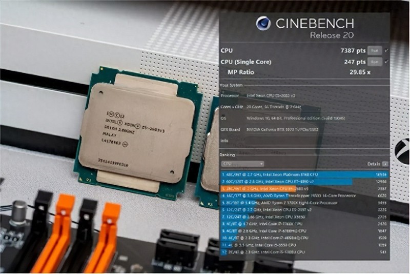 两颗至强处理器不到60块，双路服务器主板实现56线程，装机性能实测