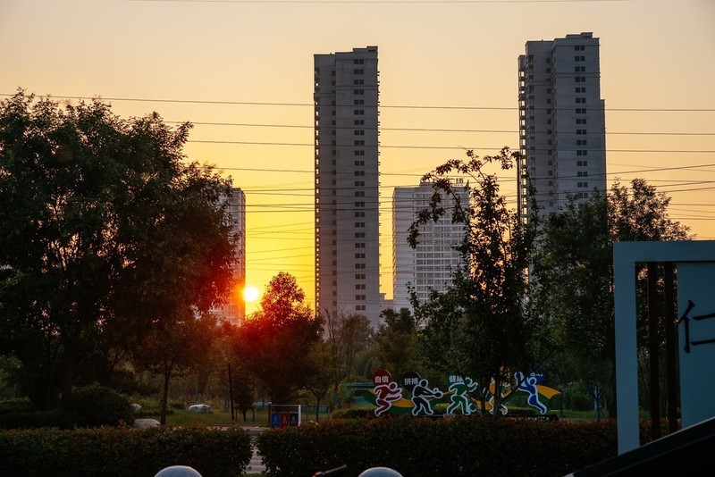 陕西渭南高新区晚霞等