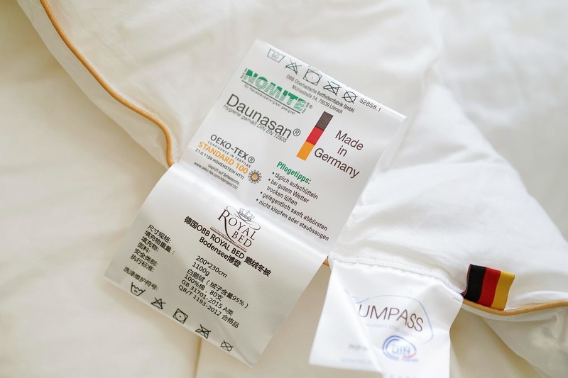 95%白鹅绒冬被帮你告别寒冷的夜，德国进口OBB ROYAL BED鹅绒被体验