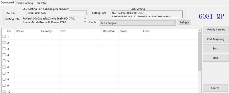 金胜维128G M.2固态硬盘修复，INIC-6081开卡软件下载地址