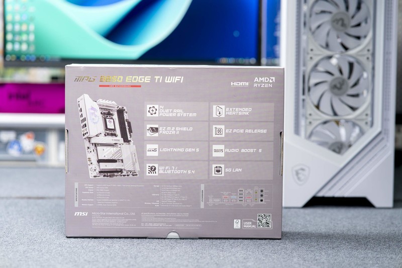 高颜值白色主板，微星MPG B850 EDGE TI WIFI主板开箱分享