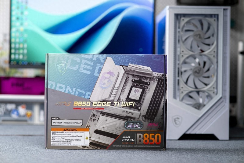 高颜值白色主板，微星MPG B850 EDGE TI WIFI主板开箱分享