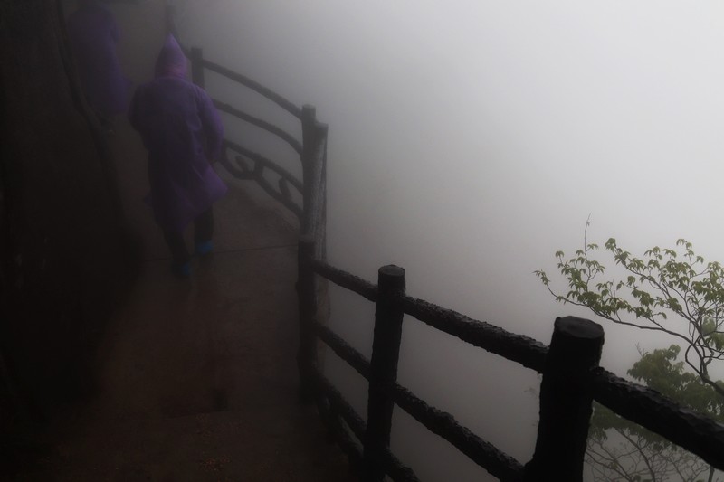 雾蒙蒙的九华山花台景区（一）