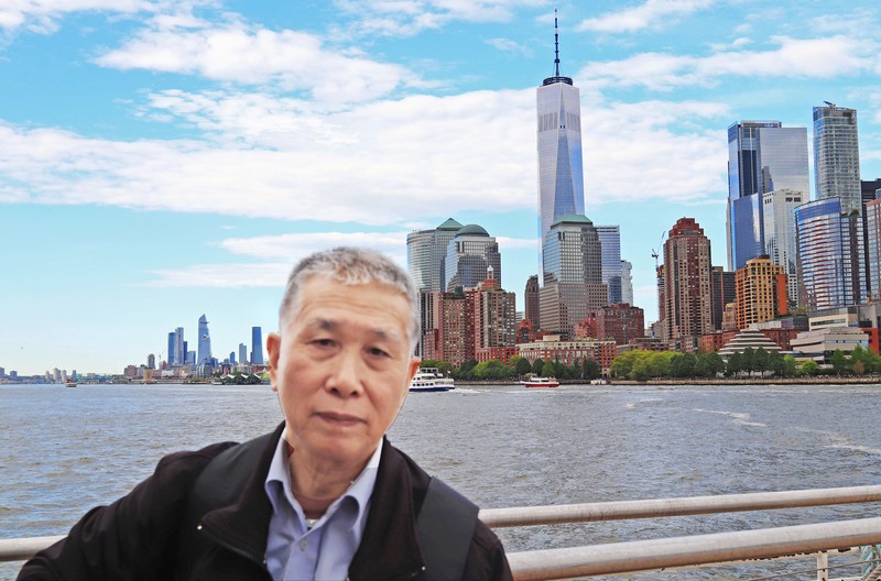 乘船游览美国纽约曼哈顿港(一）