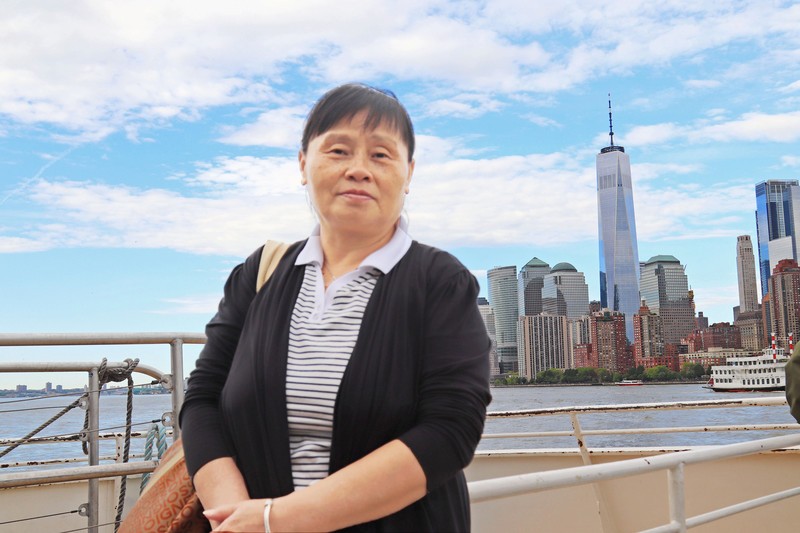 乘船游览美国纽约曼哈顿港(一）