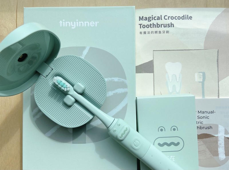 换牙期一定要用的电动牙刷——萌在 tinyinner小鳄鱼儿童电动牙刷