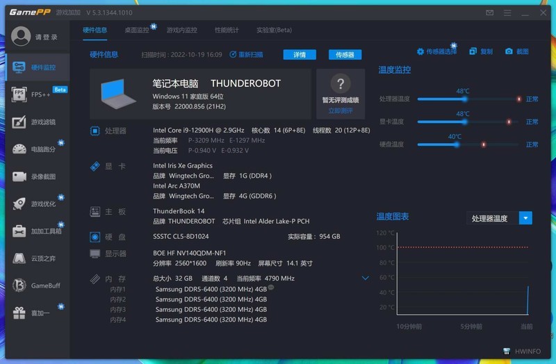 谁说轻薄笔记本不能打？雷神T-BOOK14，首搭神U+A370M独显性能炸裂