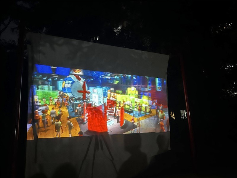 小区电影活动首次使用酷开智能投影X5，效果惊艳！