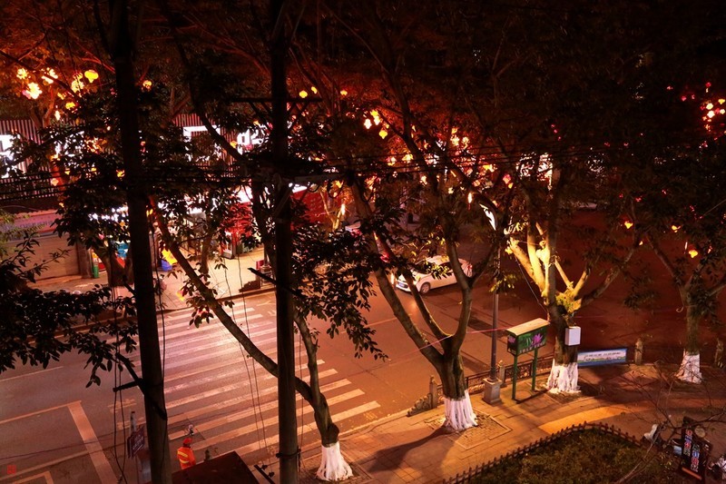 数九寒天拍街景