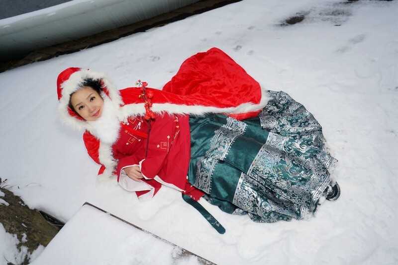 环境人像---雪中丽人！