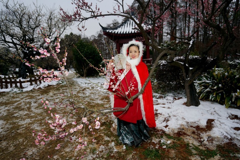 环境人像---雪中丽人！