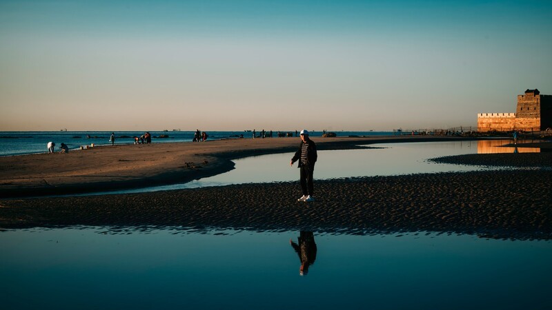 旅途中一一老龙头海边看日出